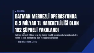 Batman Merkezli Operasyonda 8.5 Milyar TL Hareketliliği Olan 102 Şüpheli Yakalandı