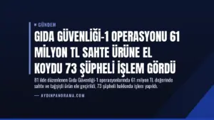 Gıda Güvenliği-1 Operasyonu 61 Milyon TL Sahte Ürüne El Koydu 73 Şüpheli İşlem Gördü