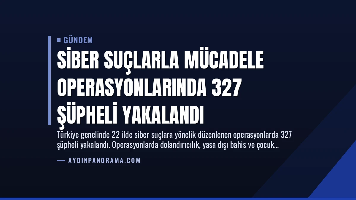 Siber Suçlarla Mücadele Operasyonlarında 327 Şüpheli Yakalandı